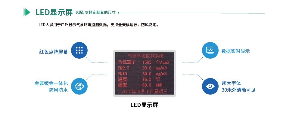 氣象環(huán)境監(jiān)測系統(tǒng)的led顯示器