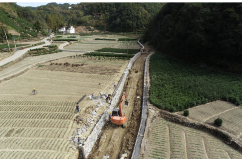 雄村鎮(zhèn)高標準農(nóng)田項目建設正如火如荼的展開