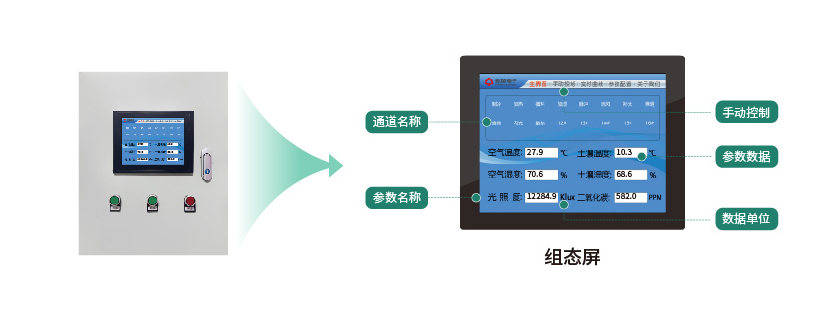 智能溫室大棚控制系統(tǒng) 組態(tài)屏