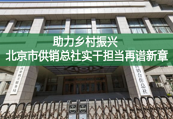 助力鄉村振興 北京市供銷總社實干擔當再譜新章